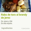 El cooksnap de Pilar Rivero cuando hizo Rabo de toro.
