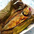 Cooksnap Nab’s Kitchen Diary semasa beliau membuat Ikan cencaru bakar sumbat sambal.