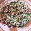 El cooksnap de César Serra cuando hizo Ensalada de arroz salvaje.