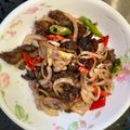 Cooksnap Sesimple Loralin semasa beliau membuat Pekasam Daging.
