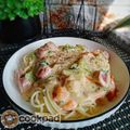 Cooksnap Q'leenalee's Kitchen semasa beliau membuat Spaghetti Carbonara Cheese.