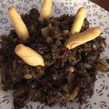 El cooksnap de amengualeva cuando hizo Revuelto de Morcilla con Manzanas y Piñones.
