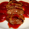 El cooksnap de carme castillo cuando hizo Magret de pato con salsa de frutos rojos.