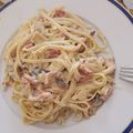 El cooksnap de Gema Pérez cuando hizo Espaguetis a la carbonara.
