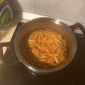 El cooksnap de Eduardo Agudo Alba cuando hizo Macarrones con bacon y mojo picon.