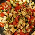El cooksnap de Eli cuando hizo Pollo salteado con calabacín.