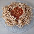 El cooksnap de Frany GoBe cuando hizo Espaguetis salteados con queso de cabra y carne picada con tomate.