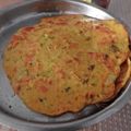 Arti's cooksnap of when they made Besan Chilla.