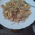 El cooksnap de Esperanza Sanchez cuando hizo Huevos rotos con gulas y gambas.