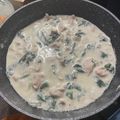Barbara Zsenák Cooksnap-ja, amikor elkészítette a(z) Bébispenótos- tejszínes csirkemell tésztával receptet.