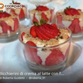 il Roberta Guidetti quando ha preparato Bicchierini di Crema a latte con fragole