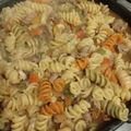 El cooksnap de Carla Marina Marenco cuando hizo Fideos tirabuzón al strogonoff.