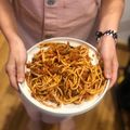 El cooksnap de Debora Zazulak cuando hizo Espagueti a la boloñesa versión fácil.