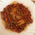 El cooksnap de Greivin Vega cuando hizo Espaguetti a la bolognesa.