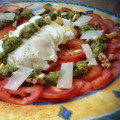 El cooksnap de Arianne cuando hizo Carpaccio de tomate con burrata.