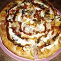 Kiran Asghar's cooksnap of when they made White sauce chicken pizza.