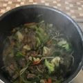 El cooksnap de Kimberlyn Chavez Solis cuando hizo Salteado de verduras con pollo y carne.