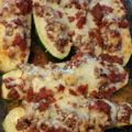 dizzymisslizzy's cooksnap of when they made LOW CARB | Lasagna Zucchini Boats.
