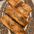 El cooksnap de Elena cuando hizo Salmón al vapor con salsa de soja y guarnición.
