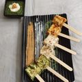 Bansi Thaker's cooksnap of when they made Tri colour paneer tikka popsticks.
