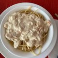 El cooksnap de PostresHOLIC cuando hizo Tallarines con Salsa de Camarones.