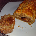El cooksnap de Melu Macedo cuando hizo Budín integral de banana, avena y dulce de leche.