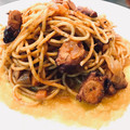 El cooksnap de Carlos Pérez Barrera cuando hizo Espaguetis con pulpo y pimentón.