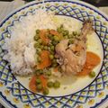 El cooksnap de Carolina Rodríguez cuando hizo Pollo Arvejado.