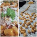 El cooksnap de Sam Benedetti cuando hizo Ñoquis de calabaza / zapallo con harina de arroz, almidón de maíz y mandioca (SIN GLUTEN).