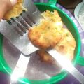 El cooksnap de Mary Haro cuando hizo Tortitas de papa con queso.