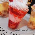 صورة من وردة الياسمين المتألقة ، شاركها بعد تجربة وصفة تحلية كؤوس أومباسادور بذوقين❤️ شوكولا، فراولة