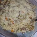 El cooksnap de Rocio Barovero cuando hizo Arroz con Azafrán y vegetales.