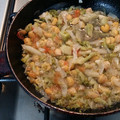 El cooksnap de Janneth Tellez cuando hizo Garbanzos con repollo.