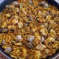 El cooksnap de Mona cuando hizo Fideuá con langostinos.