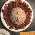 El cooksnap de Nacho Albarrán cuando hizo Col lombarda con arroz morado.