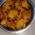 Anandi dara का कुकस्नैप जब उन्होंने बैंगन आलू की सब्जी(baingun aloo ki sabzi recipe in hindi) बनाया था।
