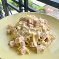 รูป Cooksnap ของ nnannaan เมื่อเขาทำ สปาเก็ตตี้คาโบนาร่า สูตรครีมมี่ ทำง่าย วัตถุดิบน้อย
