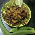 Jayanti Mishra's cooksnap of when they made Besan wali kurkuri bhindi.