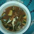 Cooksnap Sittrah Tawan semasa beliau membuat Asam Pedas Rebus Ikan Kembung.