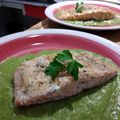 El cooksnap de Claudia Isabel cuando hizo Salmón dorado sobre salsa de perejil 🌿✨.