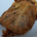 کوک اسنپ اکرم بعد از امتحان کردن دلمه کلم.