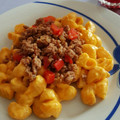El cooksnap de KARLA CARDENAS cuando hizo Sopa codito, queso para nachos y chile morrón rojo.