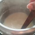 El cooksnap de Kira Valex cuando hizo Dulce de leche con leche en polvo.