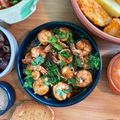Lisa's cooksnap of when they made Camarones al mojo de ajo.