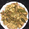 El cooksnap de Oscar cuando hizo Pechuga de pollo en salsa con champiñones.