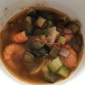 El cooksnap de YoshimonGo🇯🇵 cuando hizo Sopa de verduras con rape y gambas.