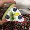 El cooksnap de Andrea Cobalto cuando hizo "Pizza" de Sandía.