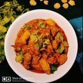 Geeta Panchbhai का कुकस्नैप जब उन्होंने आलू सोयाबीन सब्जी (aloo soyabean ki sabzi recipe in hindi) बनाया था।