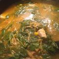 El cooksnap de Sandybell González cuando hizo Sopa de estrellitas con pollo y espinacas.