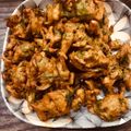 Yashal Ahmad's cooksnap of when they made Palak Pakoray.